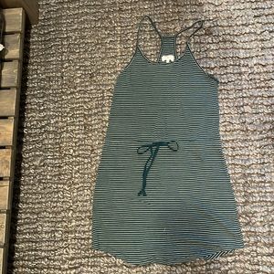Lou & Grey green striped tie waist sundress